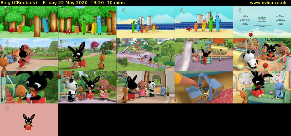 Bing (CBeebies) Friday 22 May 2020 13:20 - 13:30