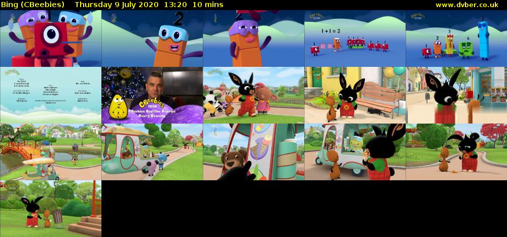 Bing (CBeebies) Thursday 9 July 2020 13:20 - 13:30