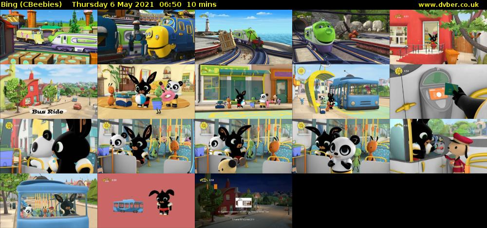 Bing (CBeebies) Thursday 6 May 2021 06:50 - 07:00