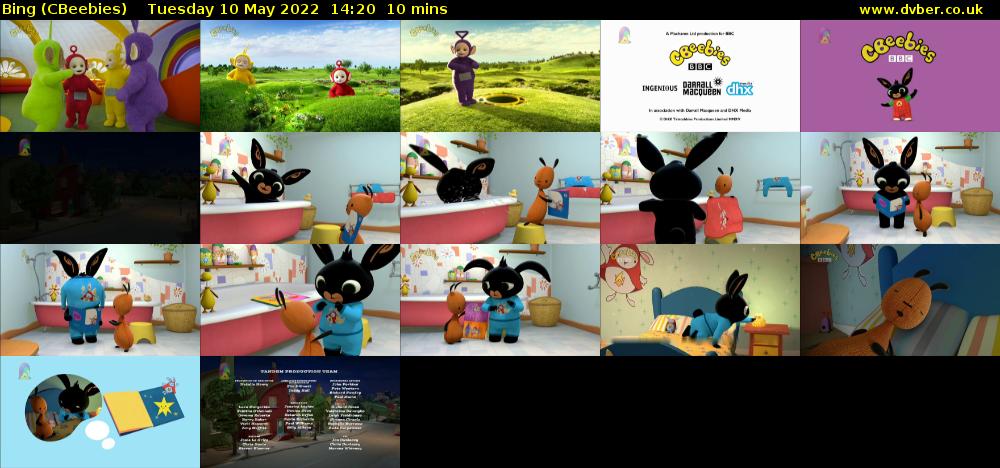 Bing (CBeebies) Tuesday 10 May 2022 14:20 - 14:30