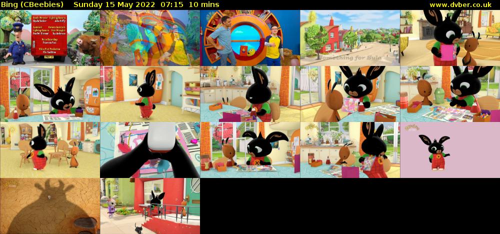 Bing (CBeebies) Sunday 15 May 2022 07:15 - 07:25