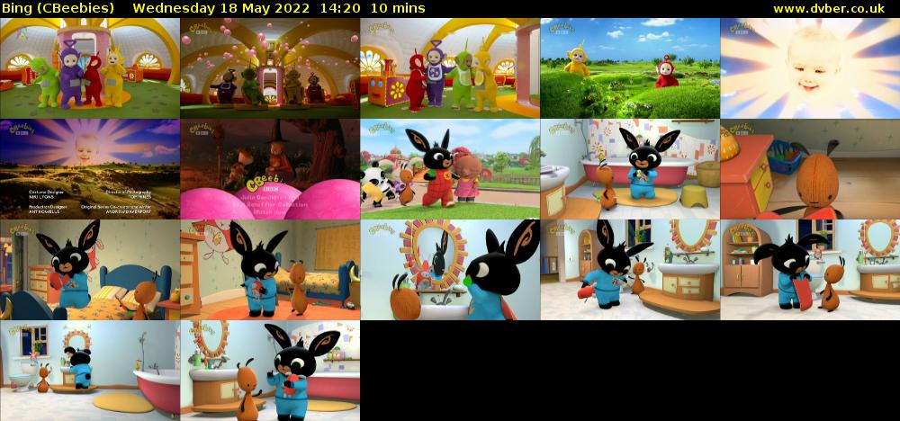 Bing (CBeebies) Wednesday 18 May 2022 14:20 - 14:30
