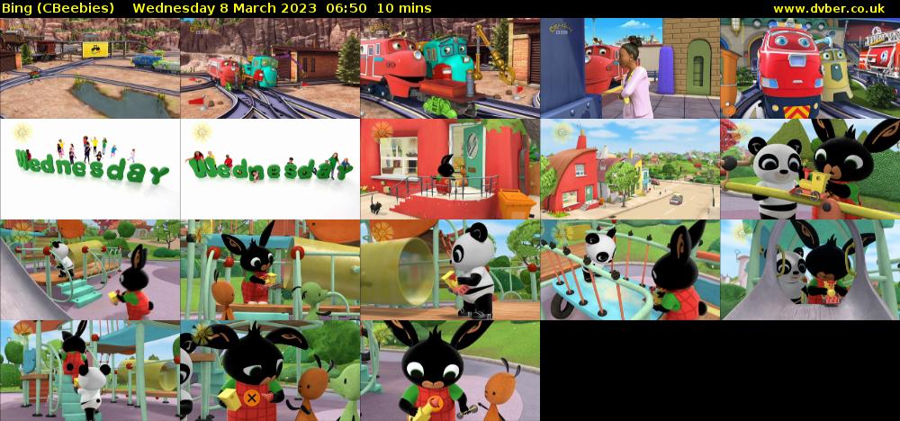 Bing (CBeebies) Wednesday 8 March 2023 06:50 - 07:00