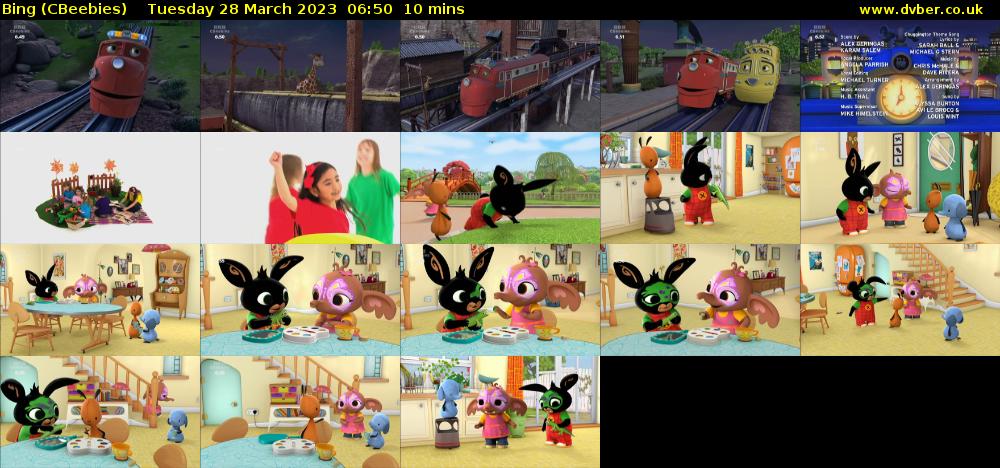 Bing (CBeebies) Tuesday 28 March 2023 06:50 - 07:00