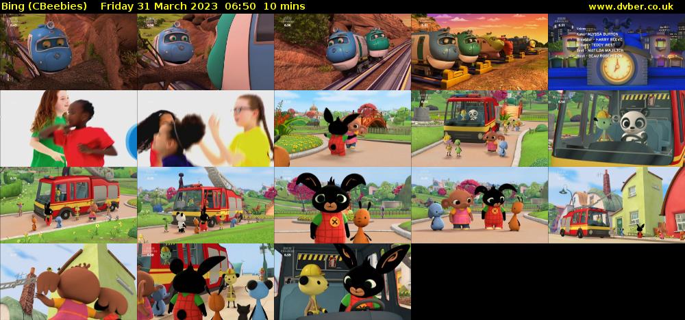 Bing (CBeebies) Friday 31 March 2023 06:50 - 07:00