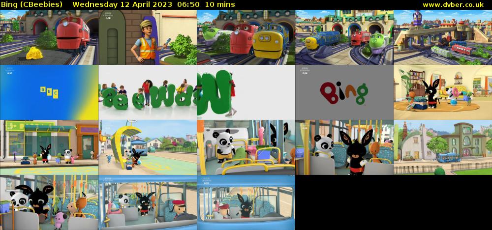Bing (CBeebies) Wednesday 12 April 2023 06:50 - 07:00