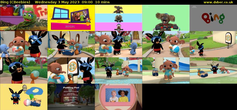 Bing (CBeebies) Wednesday 3 May 2023 09:00 - 09:10