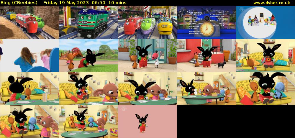 Bing (CBeebies) Friday 19 May 2023 06:50 - 07:00