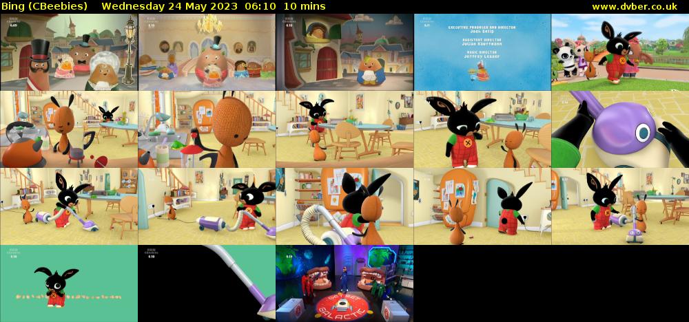 Bing (CBeebies) Wednesday 24 May 2023 06:10 - 06:20