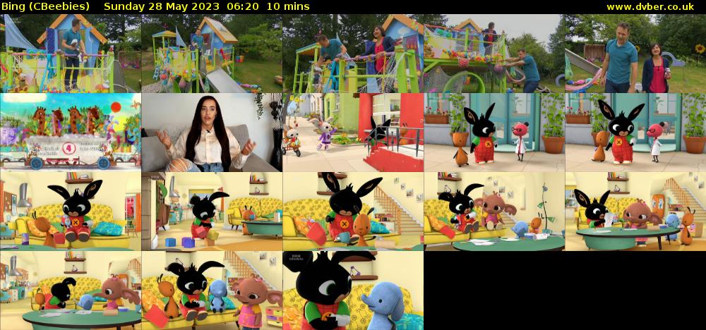 Bing (CBeebies) Sunday 28 May 2023 06:20 - 06:30