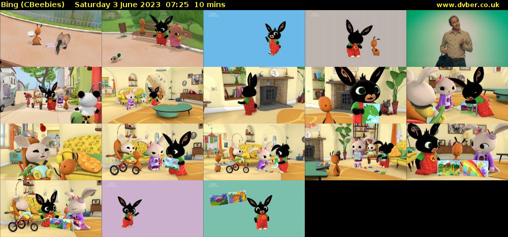 Bing (CBeebies) Saturday 3 June 2023 07:25 - 07:35