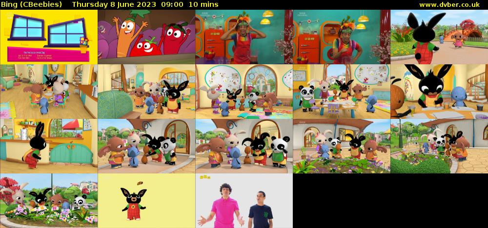 Bing (CBeebies) Thursday 8 June 2023 09:00 - 09:10