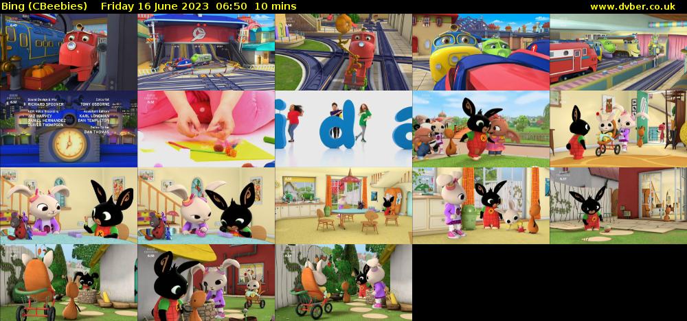 Bing (CBeebies) Friday 16 June 2023 06:50 - 07:00