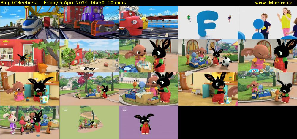 Bing (CBeebies) Friday 5 April 2024 06:50 - 07:00