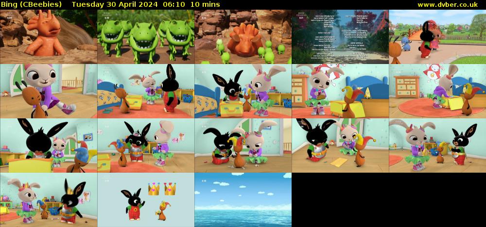 Bing (CBeebies) Tuesday 30 April 2024 06:10 - 06:20