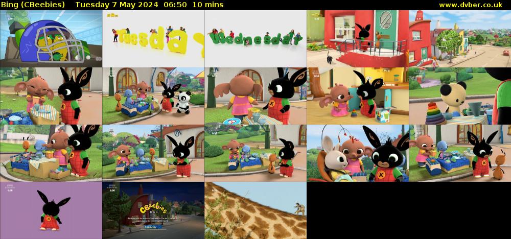 Bing (CBeebies) Tuesday 7 May 2024 06:50 - 07:00