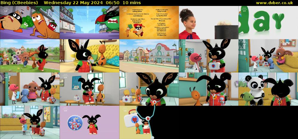 Bing (CBeebies) Wednesday 22 May 2024 06:50 - 07:00