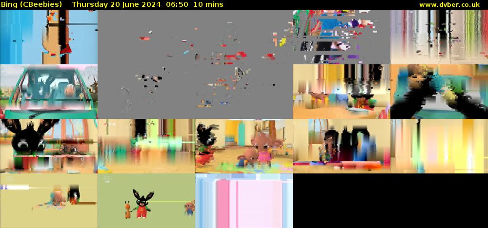 Bing (CBeebies) Thursday 20 June 2024 06:50 - 07:00