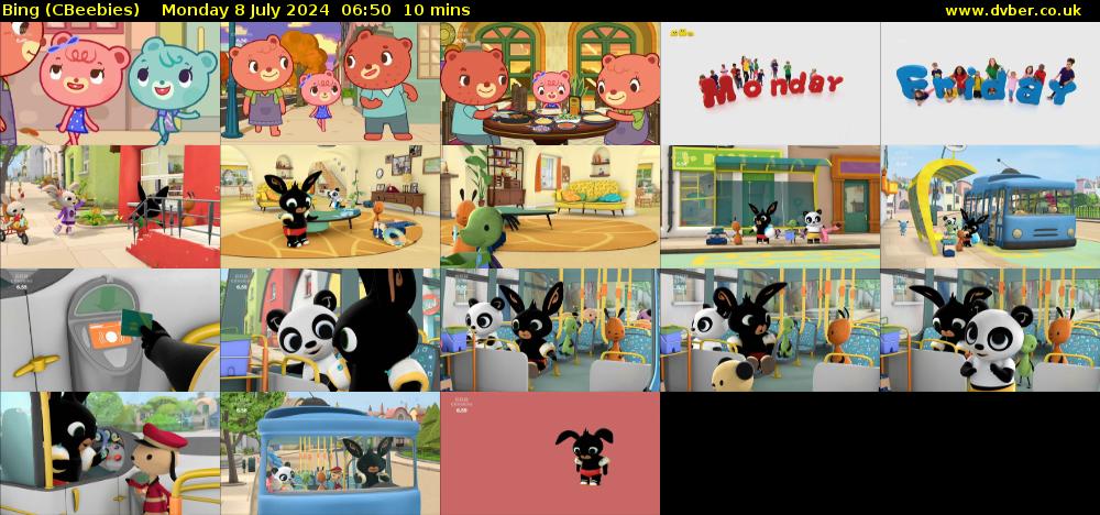 Bing (CBeebies) Monday 8 July 2024 06:50 - 07:00