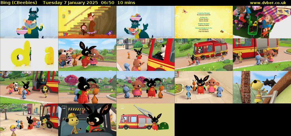 Bing (CBeebies) Tuesday 7 January 2025 06:50 - 07:00