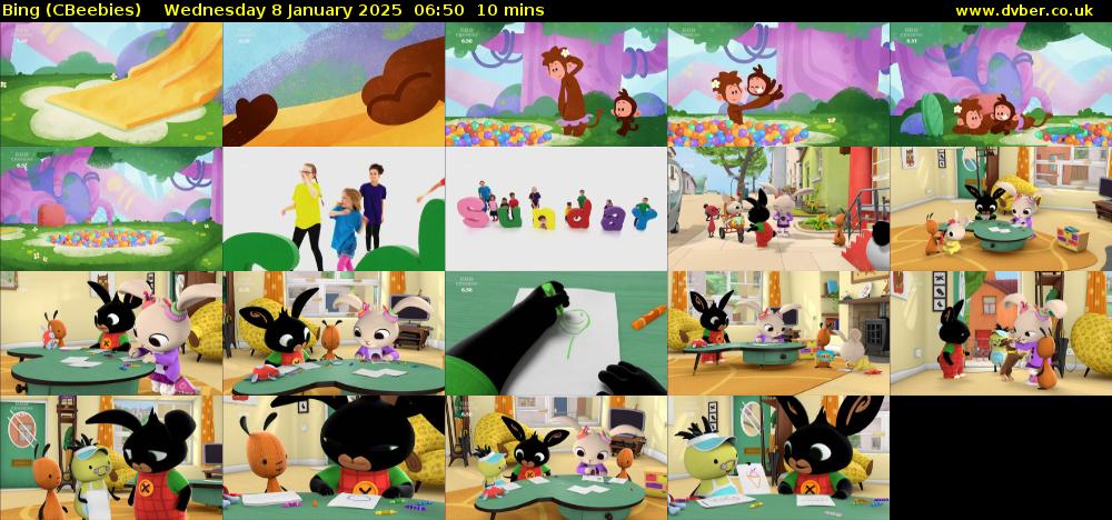 Bing (CBeebies) Wednesday 8 January 2025 06:50 - 07:00