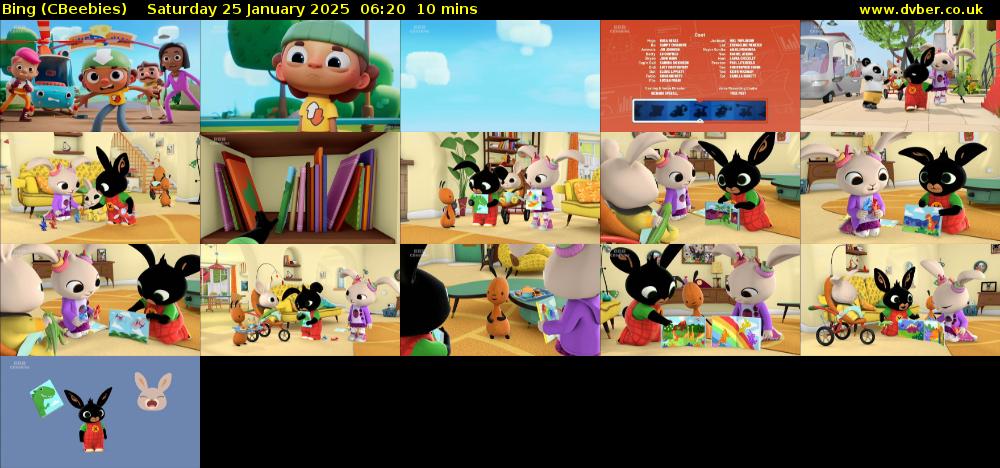 Bing (CBeebies) Saturday 25 January 2025 06:20 - 06:30