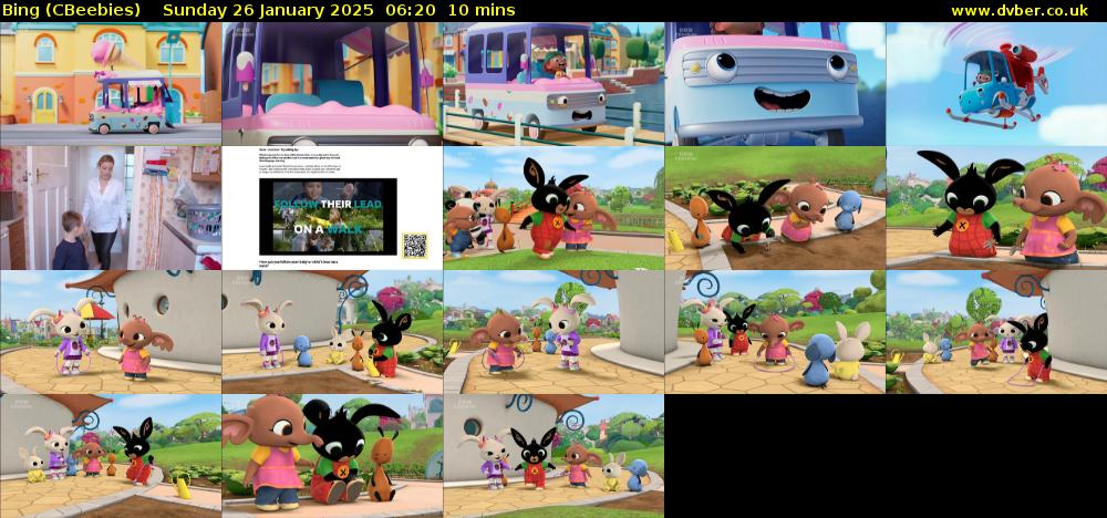 Bing (CBeebies) Sunday 26 January 2025 06:20 - 06:30