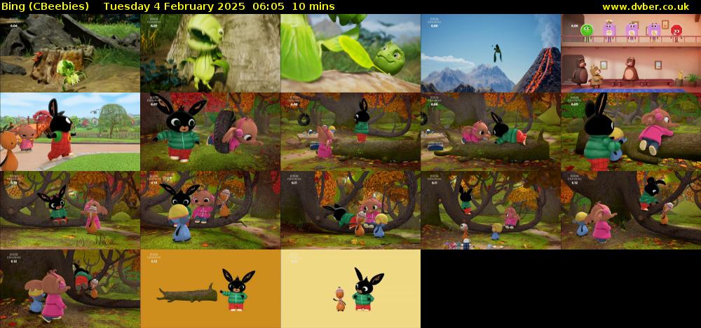 Bing (CBeebies) Tuesday 4 February 2025 06:05 - 06:15