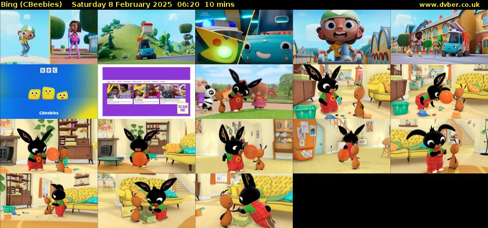 Bing (CBeebies) Saturday 8 February 2025 06:20 - 06:30