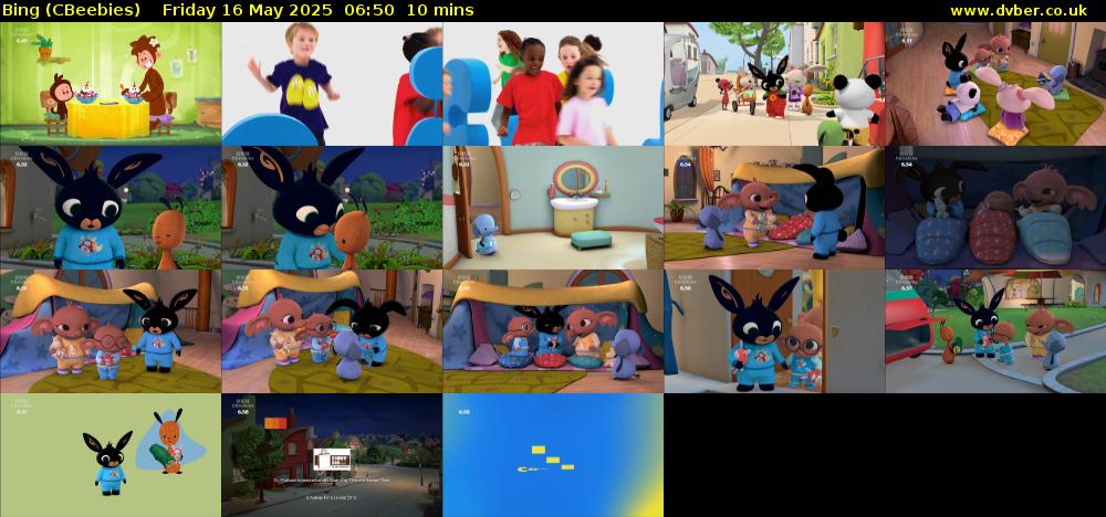 Bing (CBeebies) Friday 16 May 2025 06:50 - 07:00