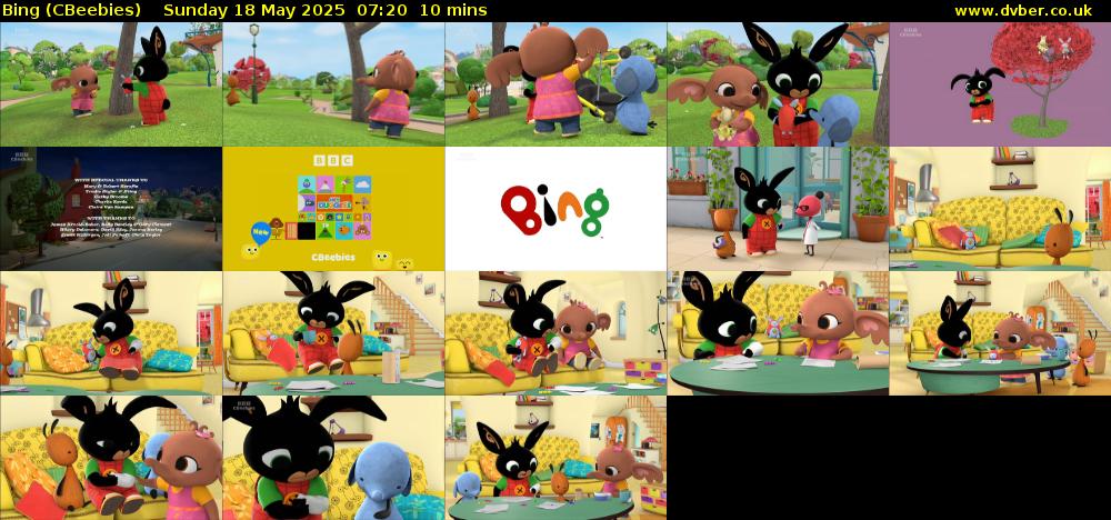 Bing (CBeebies) Sunday 18 May 2025 07:20 - 07:30
