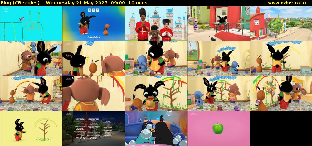Bing (CBeebies) Wednesday 21 May 2025 09:00 - 09:10