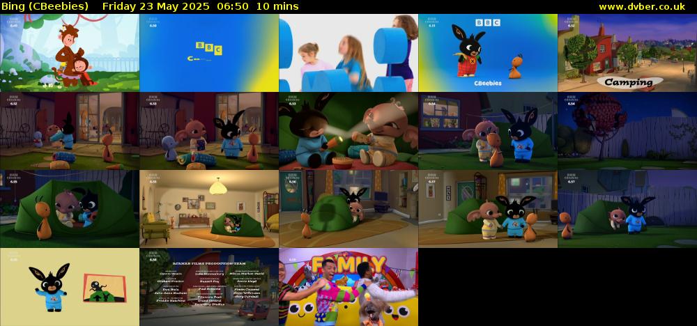 Bing (CBeebies) Friday 23 May 2025 06:50 - 07:00