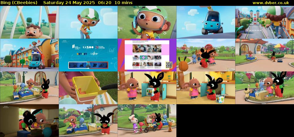 Bing (CBeebies) Saturday 24 May 2025 06:20 - 06:30