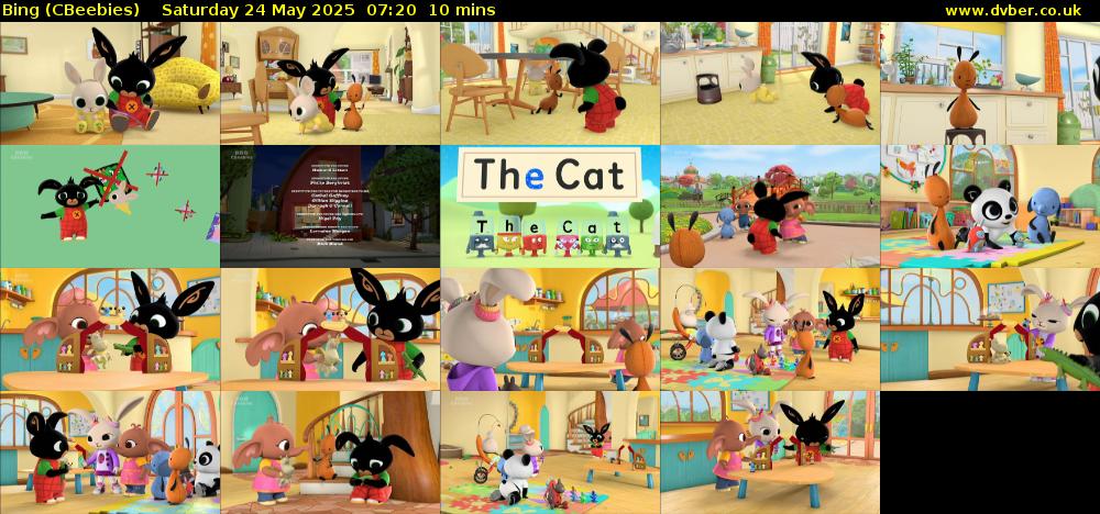 Bing (CBeebies) Saturday 24 May 2025 07:20 - 07:30