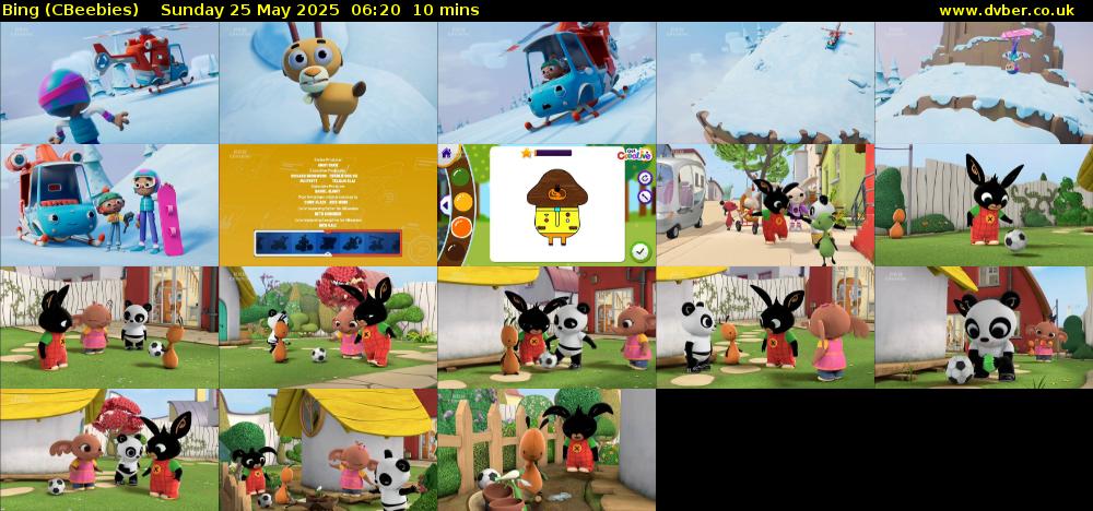 Bing (CBeebies) Sunday 25 May 2025 06:20 - 06:30