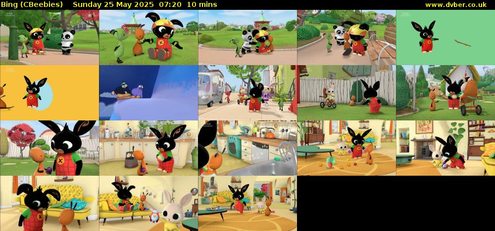 Bing (CBeebies) Sunday 25 May 2025 07:20 - 07:30