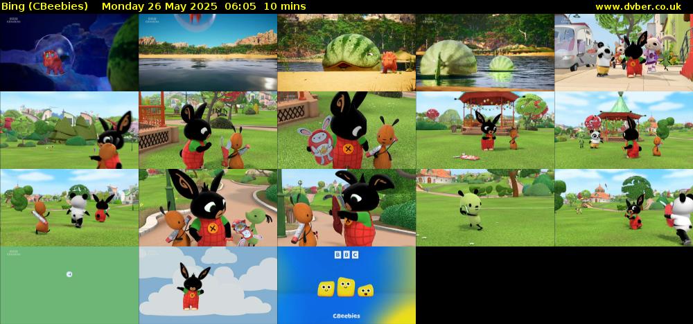 Bing (CBeebies) Monday 26 May 2025 06:05 - 06:15