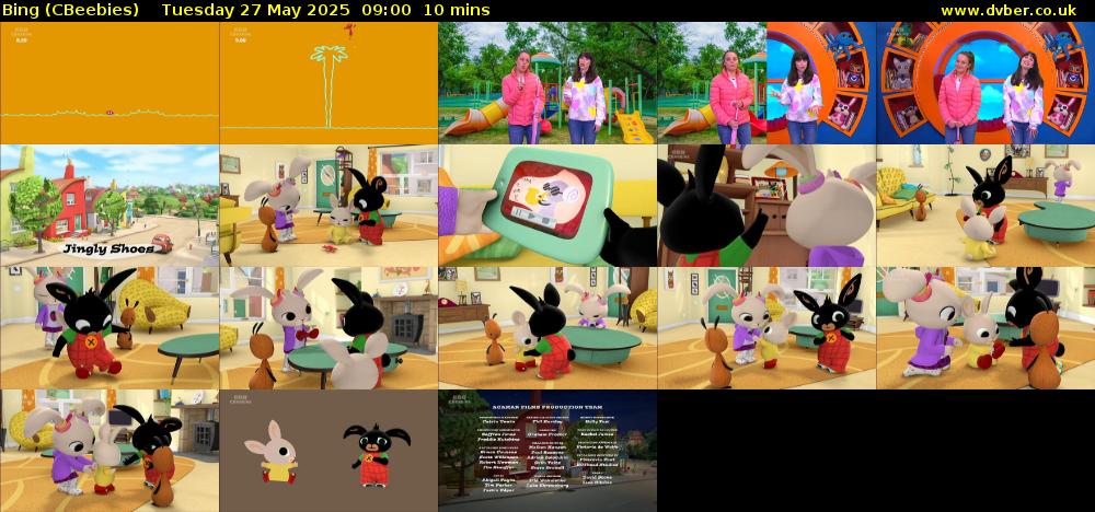 Bing (CBeebies) Tuesday 27 May 2025 09:00 - 09:10