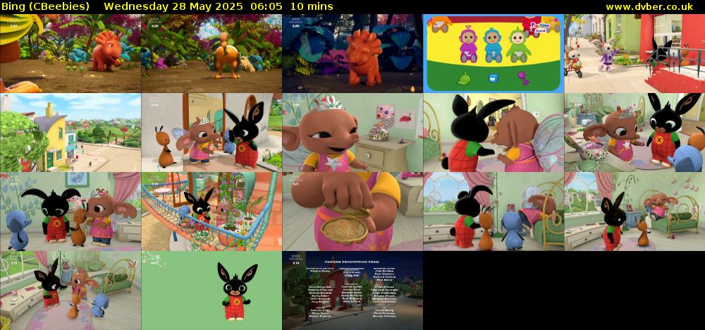 Bing (CBeebies) Wednesday 28 May 2025 06:05 - 06:15