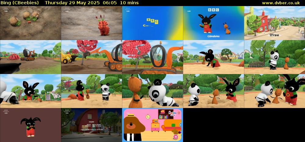 Bing (CBeebies) Thursday 29 May 2025 06:05 - 06:15