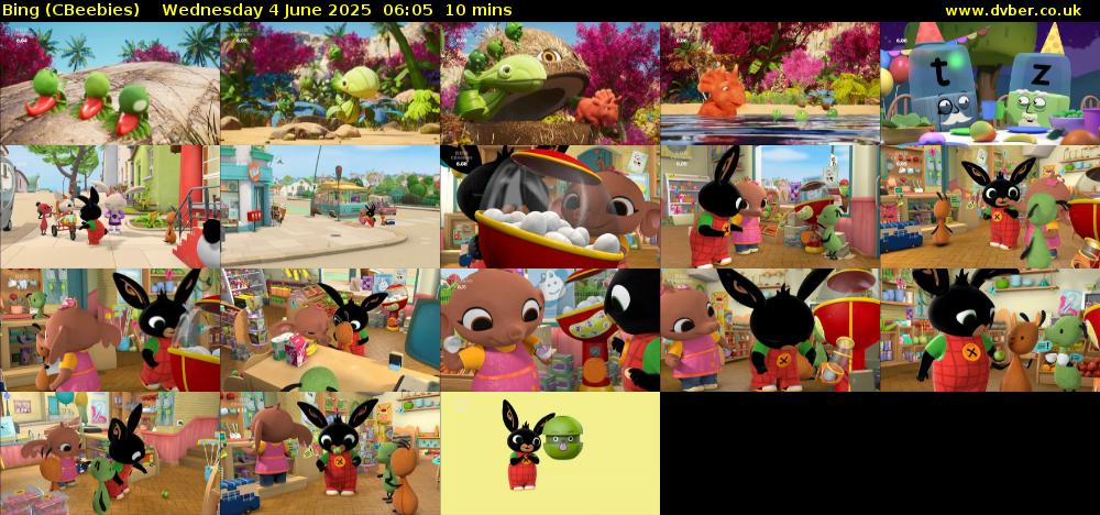 Bing (CBeebies) Wednesday 4 June 2025 06:05 - 06:15