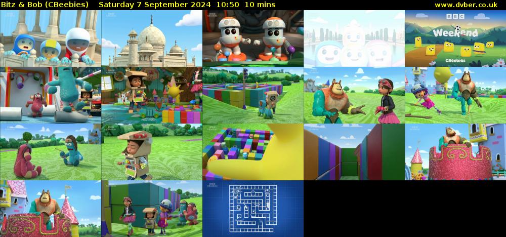 Bitz & Bob (CBeebies) Saturday 7 September 2024 10:50 - 11:00