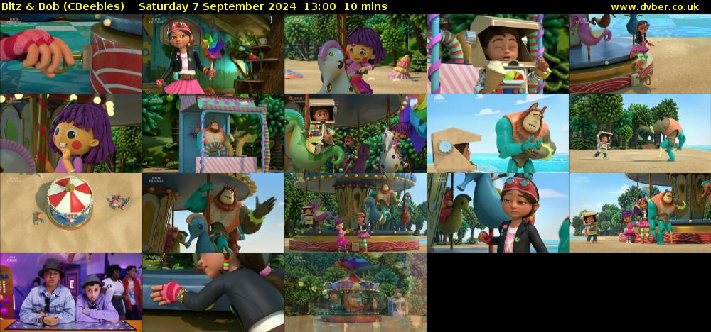 Bitz & Bob (CBeebies) Saturday 7 September 2024 13:00 - 13:10