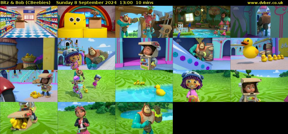 Bitz & Bob (CBeebies) Sunday 8 September 2024 13:00 - 13:10
