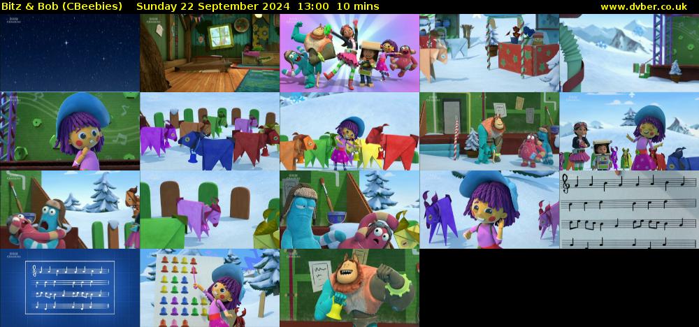 Bitz & Bob (CBeebies) Sunday 22 September 2024 13:00 - 13:10
