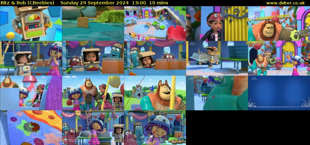 Bitz & Bob (CBeebies) Sunday 29 September 2024 13:00 - 13:10
