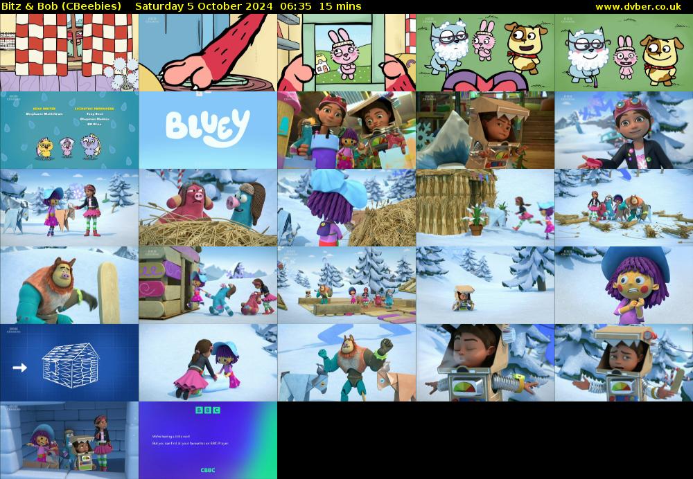 Bitz & Bob (CBeebies) Saturday 5 October 2024 06:35 - 06:50