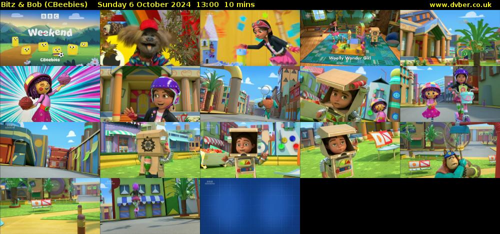 Bitz & Bob (CBeebies) Sunday 6 October 2024 13:00 - 13:10