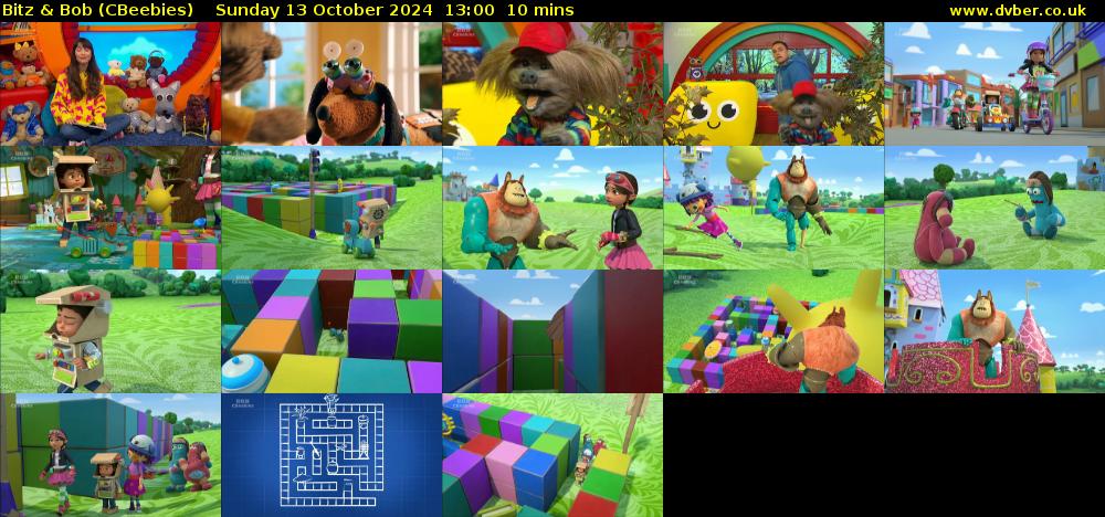 Bitz & Bob (CBeebies) Sunday 13 October 2024 13:00 - 13:10